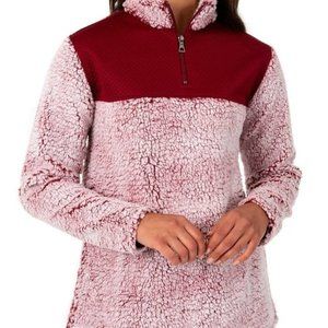 Athletic Works Faux Sherpa Super Plush 1/4 Zip Textured Pullover